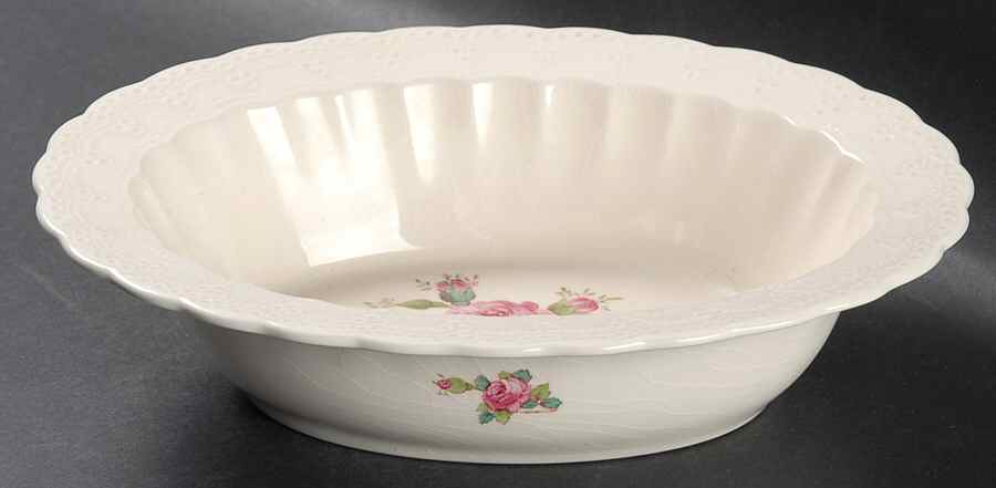 Billingsley Rose Pink (Old Backstamp) 9" Oval Vegetable Bowl by Spode-1