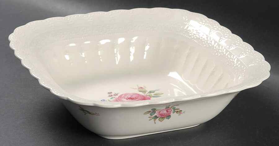 Billingsley Rose Pink (Old Backstamp) 9" Square Vegetable Bowl by Spode-1