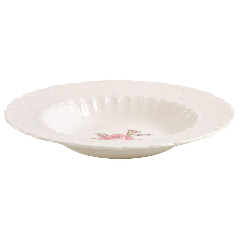 Billingsley Rose Pink (New Backstamp) Large Rim Soup Bowl by Spode-1