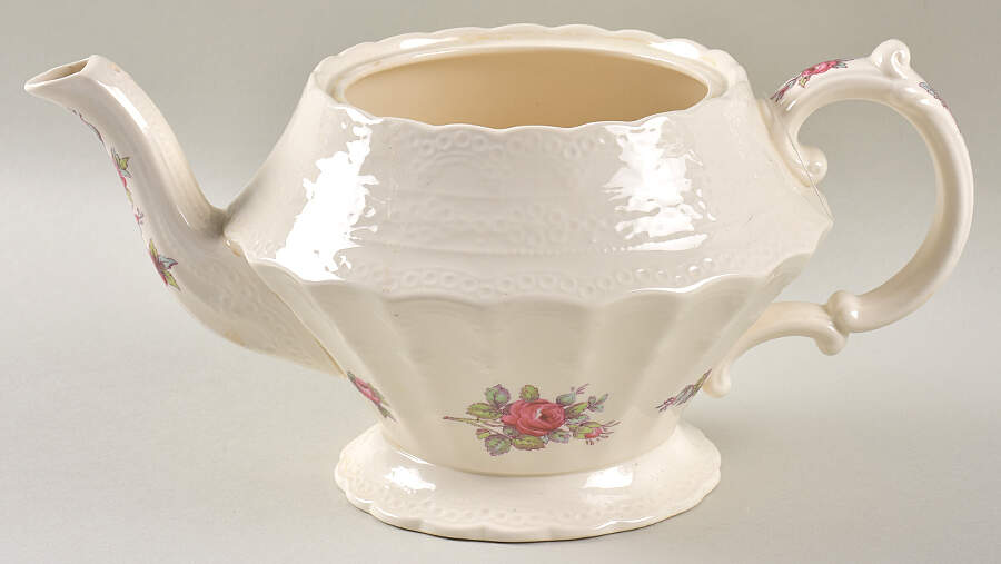 Billingsley Rose Pink (New Backstamp) Teapot No Lid by Spode-1