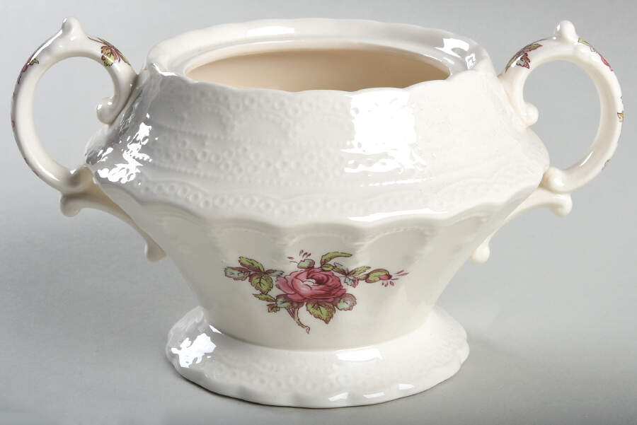 Billingsley Rose Pink (New Backstamp) Sugar Bowl No Lid by Spode-1