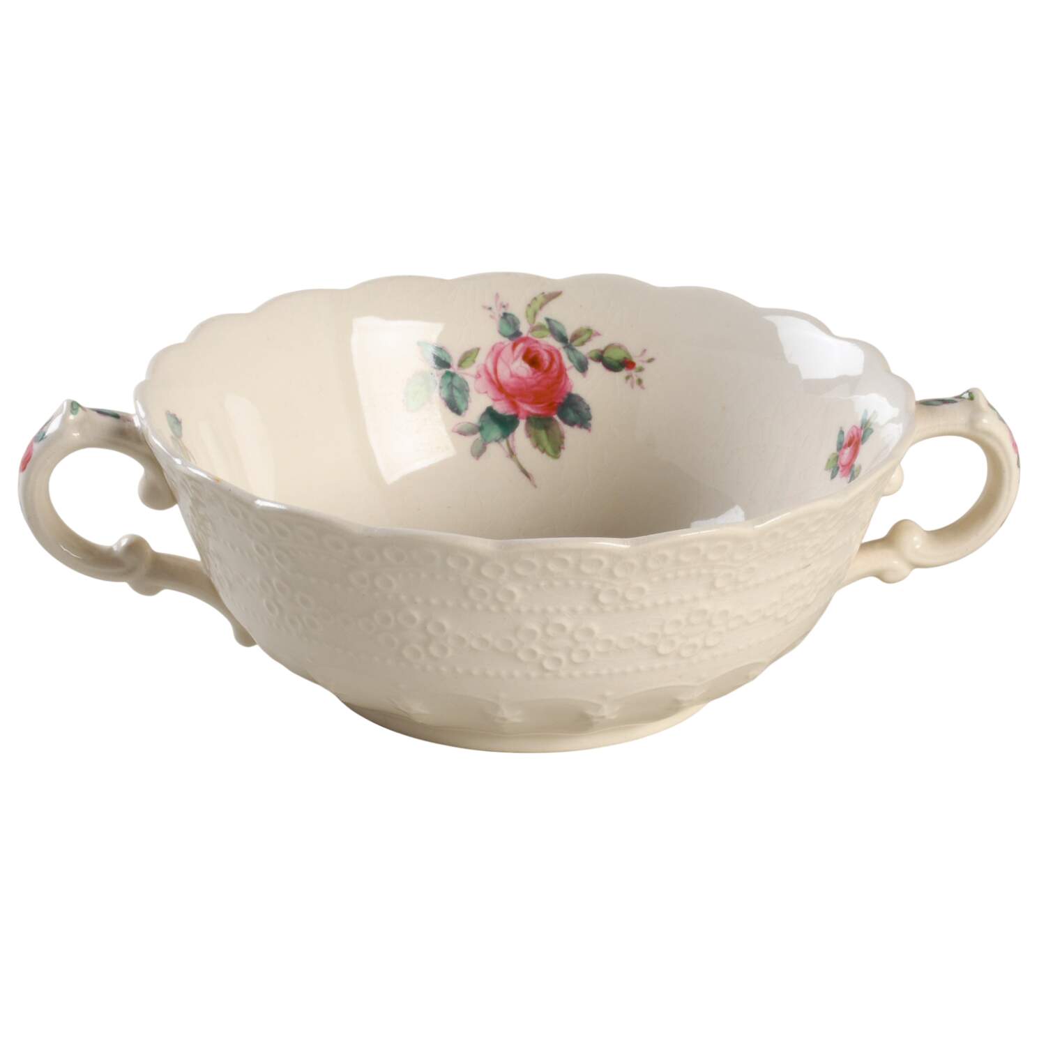 Billingsley Rose Pink (New Backstamp) Flat Cream Soup Bowl by Spode-1