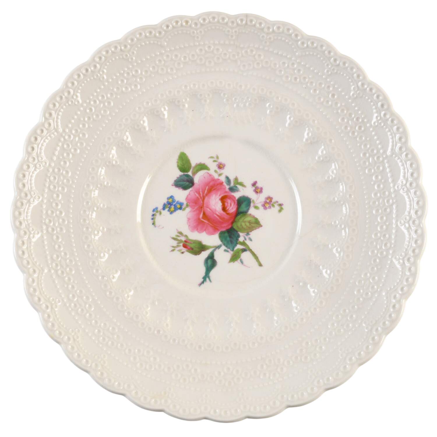 Billingsley Rose Pink (New Backstamp) Saucer for Cream Soup Bowl by Spode-1