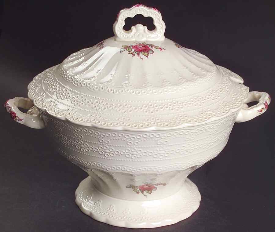 Billingsley Rose Pink (New Backstamp) Tureen &  Lid by Spode-1