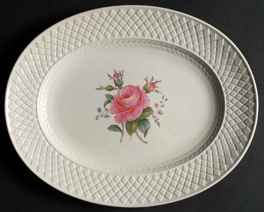 Billingsley Rose Pink (Mansard) 11" Oval Serving Platter by Spode-1