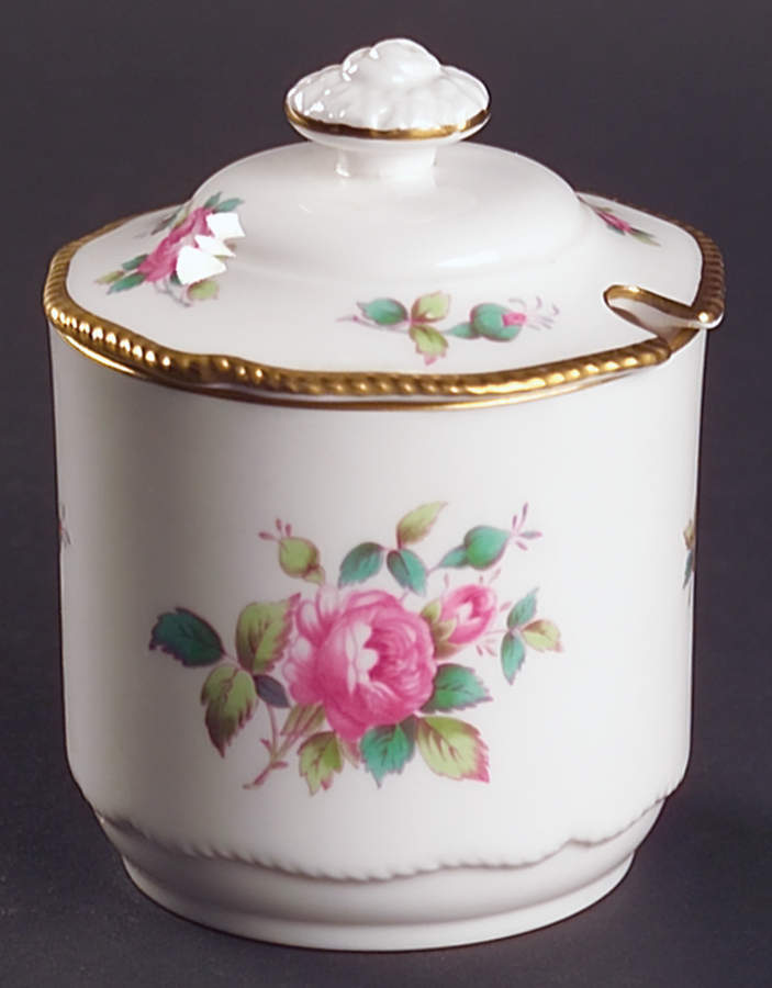 Billingsley Rose Spray Jam/Jelly & Lid by Spode-1