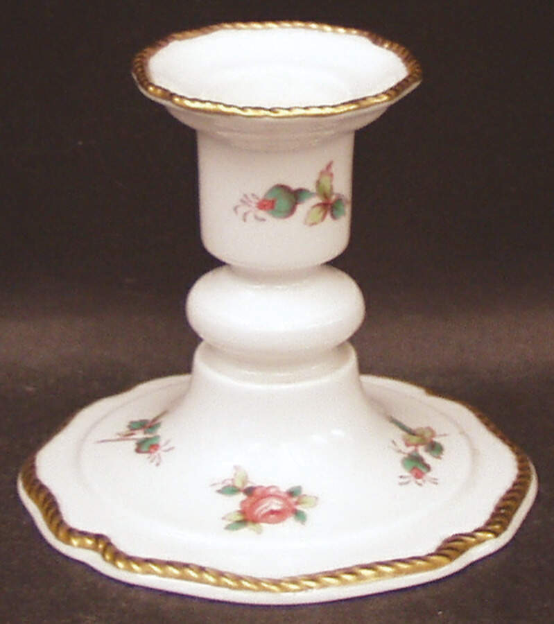 Billingsley Rose Spray 3" Candlestick by Spode-1