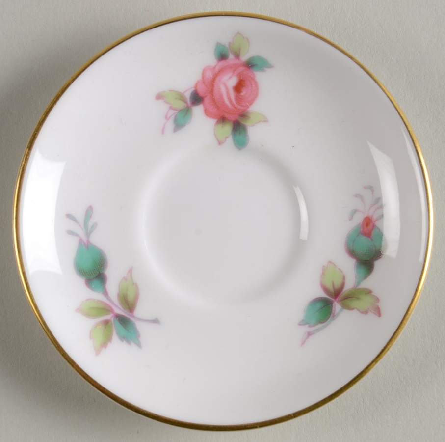 Billingsley Rose Spray Miniature Saucer by Spode-1