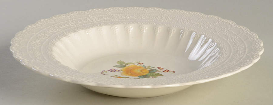 Billingsley Rose Yellow (Jewel) Rim Soup Bowl by Spode-1