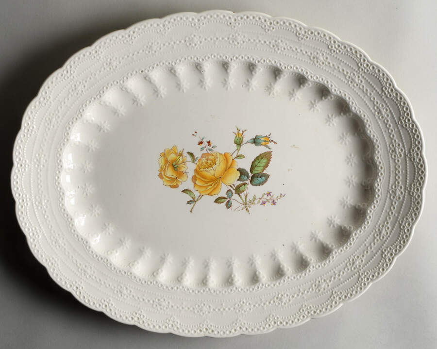 Billingsley Rose Yellow (Jewel) 17" Oval Serving Platter by Spode-1
