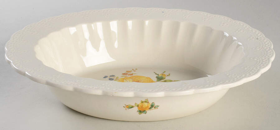 Billingsley Rose Yellow (Jewel) 10" Oval Vegetable Bowl by Spode-1