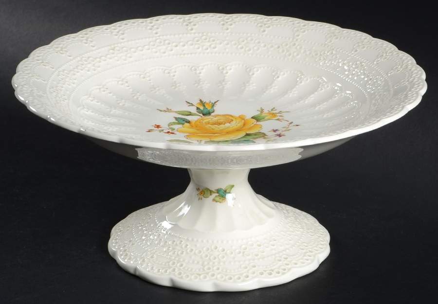 Billingsley Rose Yellow (Jewel) Round Compote (Height X Width) by Spode-1