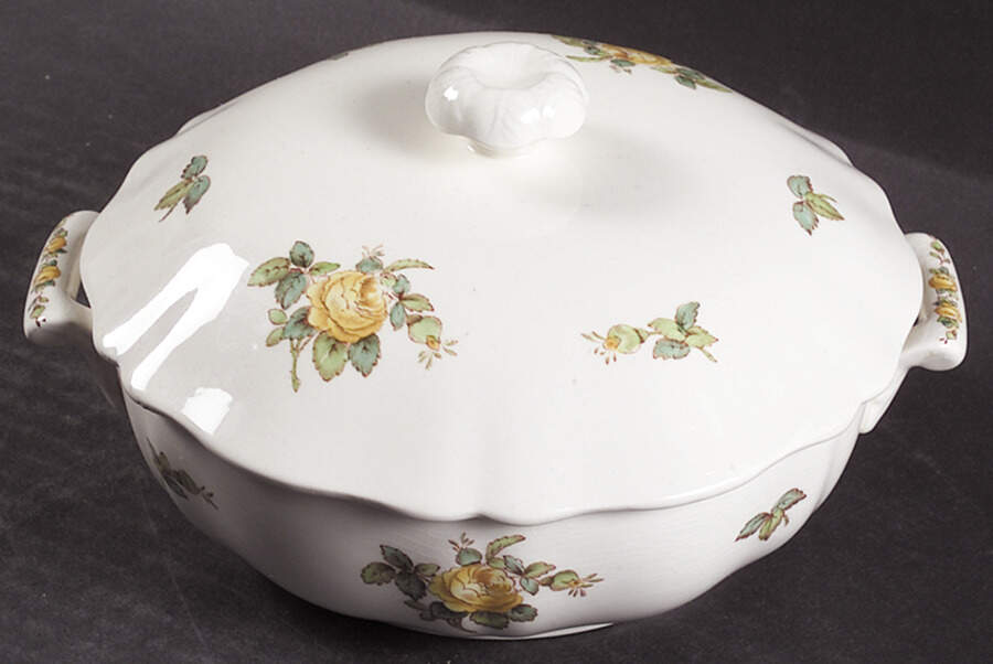 Billingsley Rose Yellow (Mansard) Mini Round Covered Vegetable by Spode-1