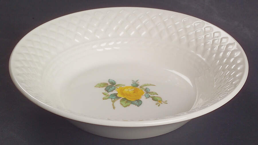 Billingsley Rose Yellow (Mansard) Fruit/Dessert (Sauce) Bowl by Spode-1