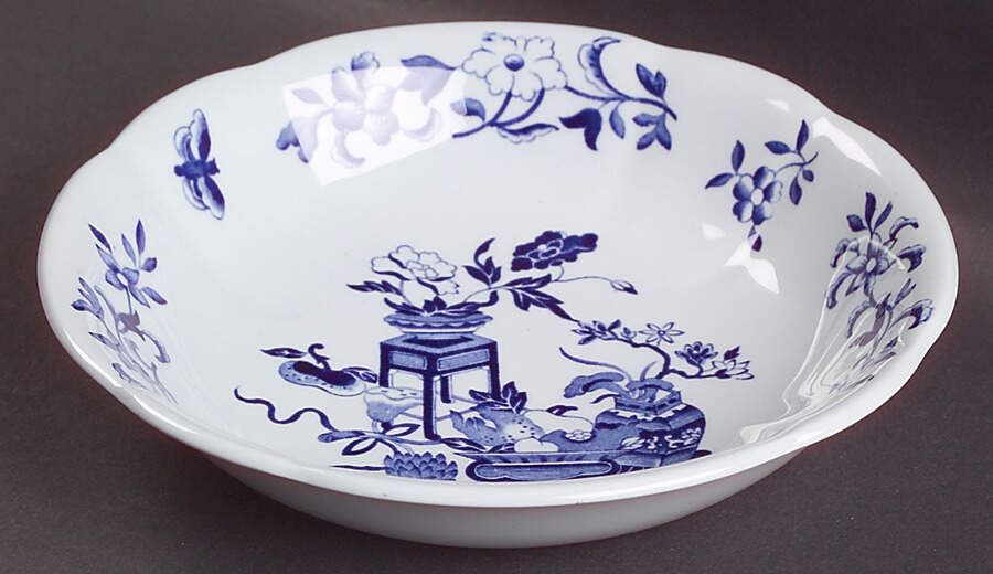Blue Bowpot All Blue (Fine Newstone) Coupe Cereal Bowl by Spode-1