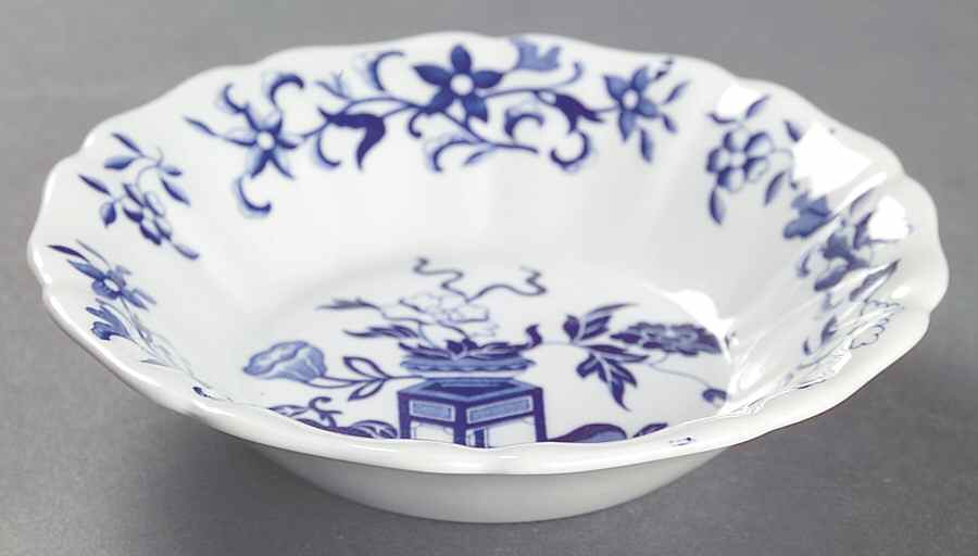Blue Bowpot All Blue (Fine Newstone) Fruit/Dessert (Sauce) Bowl by Spode-1
