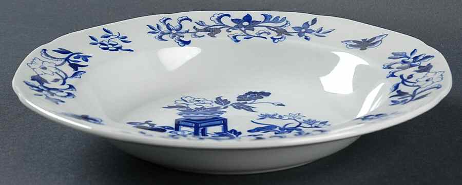 Blue Bowpot All Blue (Fine Newstone) Rim Soup Bowl by Spode-1