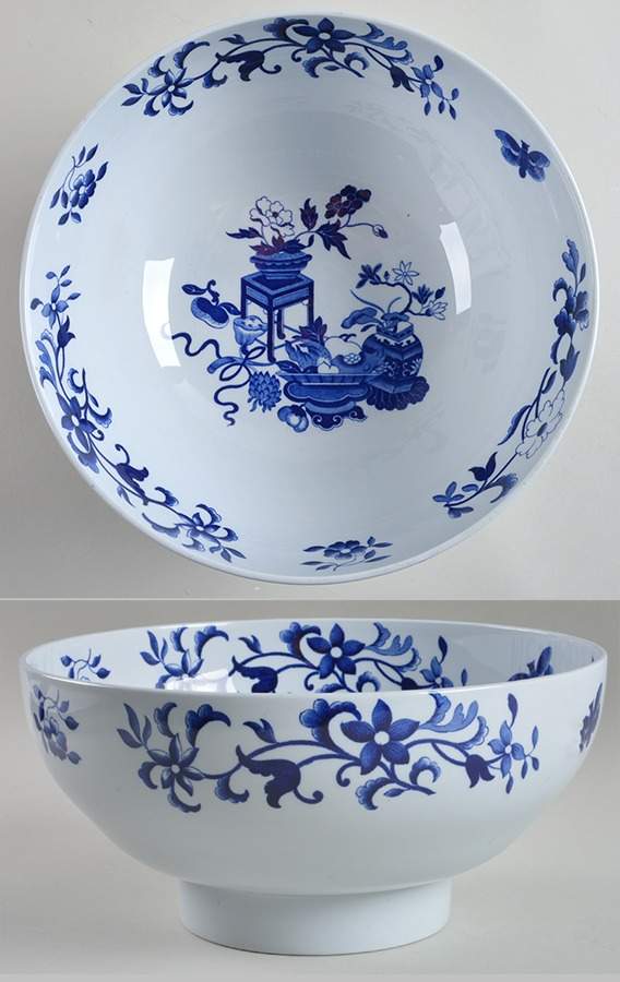 Blue Bowpot All Blue (Fine Newstone) 10" Large Salad Serving Bowl by Spode-1
