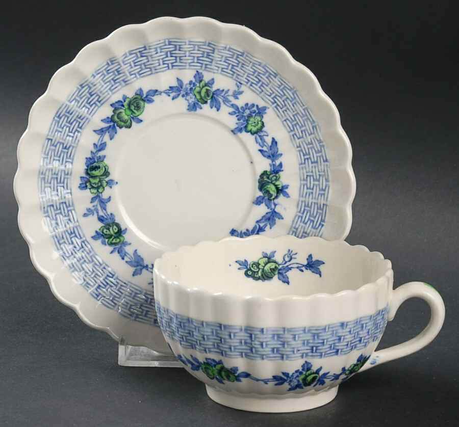 Blue Belle Flat Cup & Saucer Set by Spode-1