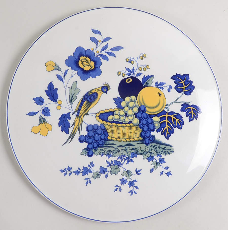Blue Bird (Fine Stone) Cake Plate by Spode-1