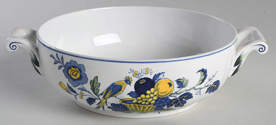 Blue Bird (Fine Stone) Round Vegetable No Lid by Spode-1
