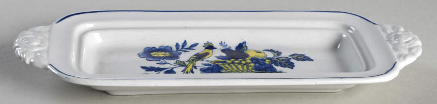 Blue Bird (Fine Stone) 1/4 Lb Butter No Lid by Spode-1