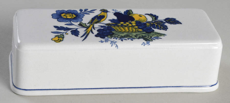 Blue Bird (Fine Stone) Lid for 1/4 Lb Butter by Spode-1