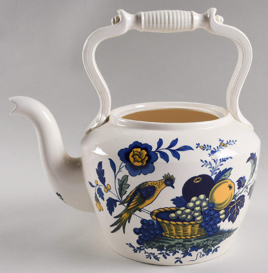 Blue Bird (Fine Stone) Kettle No Lid by Spode-1