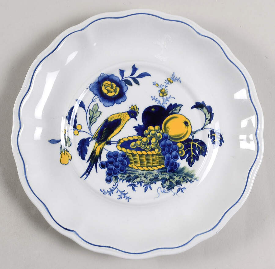 Blue Bird (Fine Stone) Underplate for Sauce Boat by Spode-1