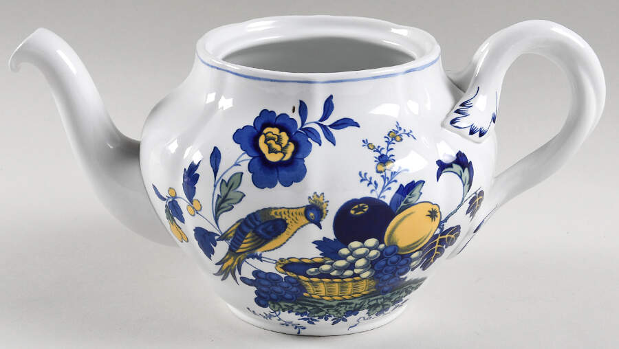 Blue Bird (Fine Stone) Teapot No Lid by Spode-1
