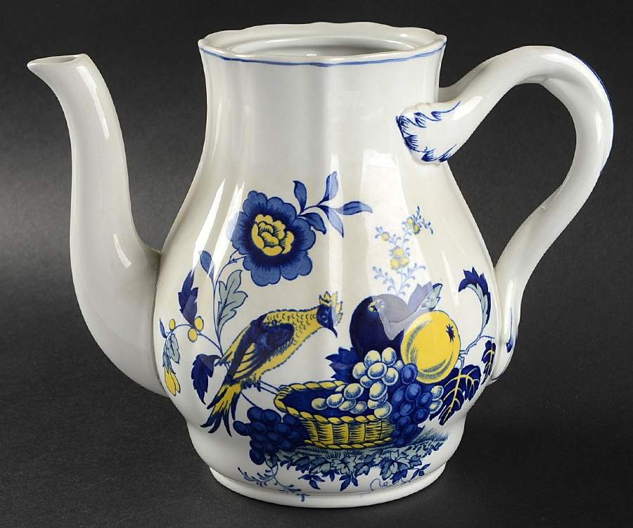 Blue Bird (Fine Stone) Coffee Pot No Lid by Spode-1