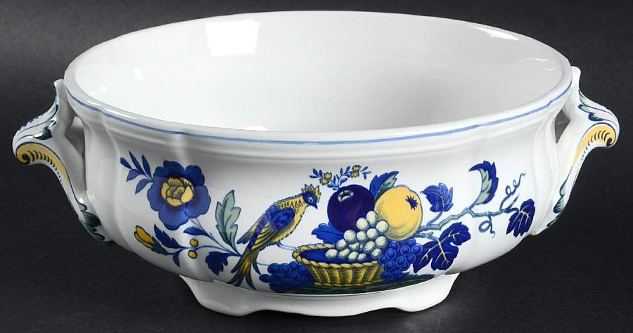 Blue Bird (Fine Stone) Round Vegetable No Lid by Spode-1