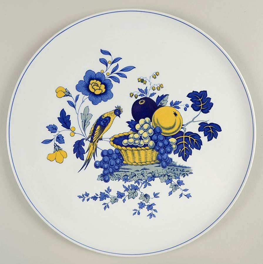 Blue Bird (Fine Stone) Cake Plate by Spode-1