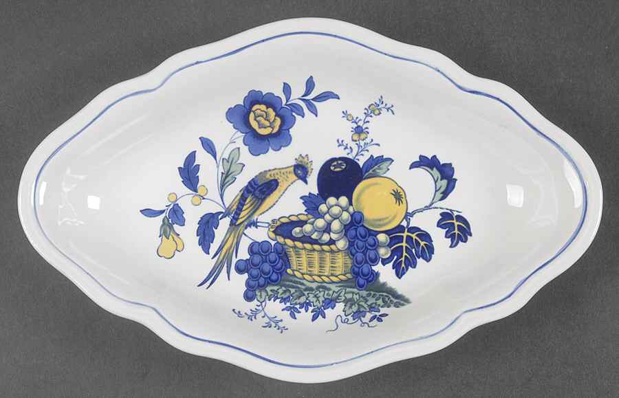Blue Bird (Fine Stone) Pickle Dish by Spode-1
