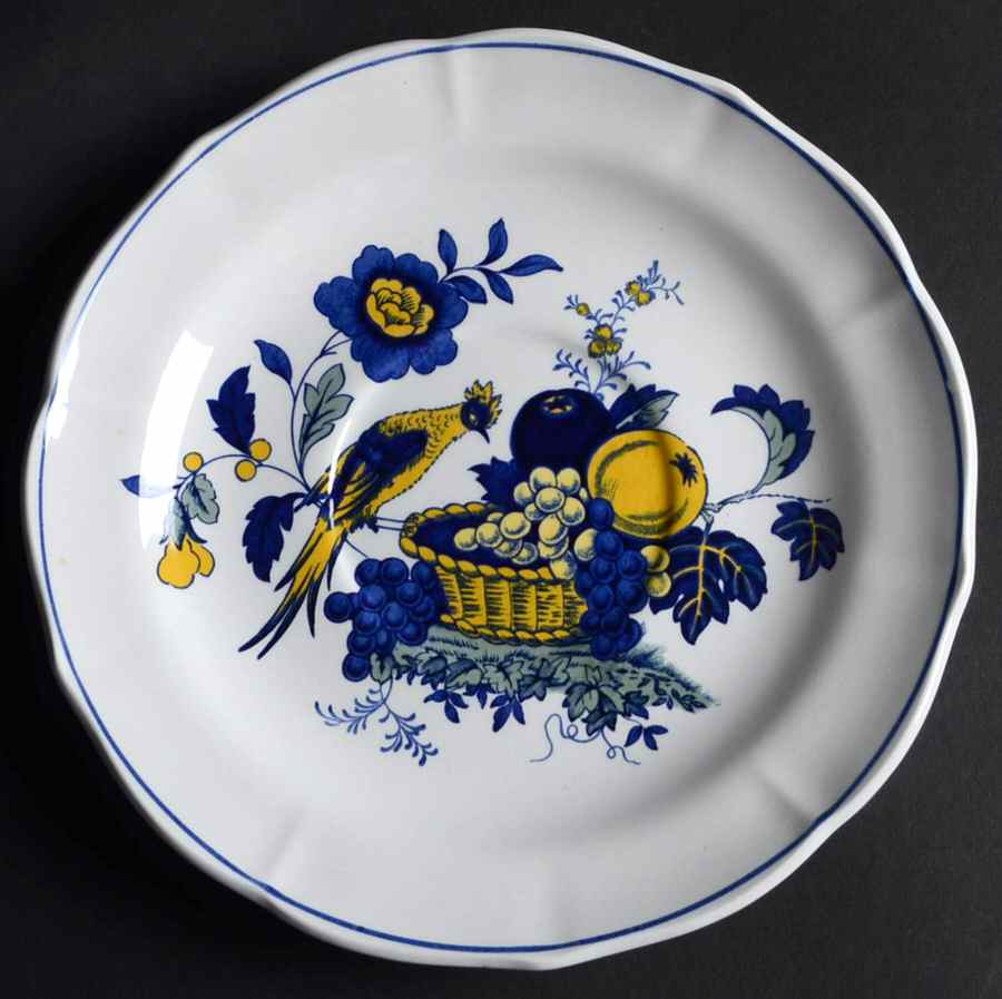 Blue Bird (Fine Stone) Saucer for Cream Soup Bowl by Spode-1