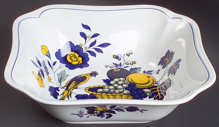 Blue Bird (Fine Stone) 9" Square Vegetable Bowl by Spode-1