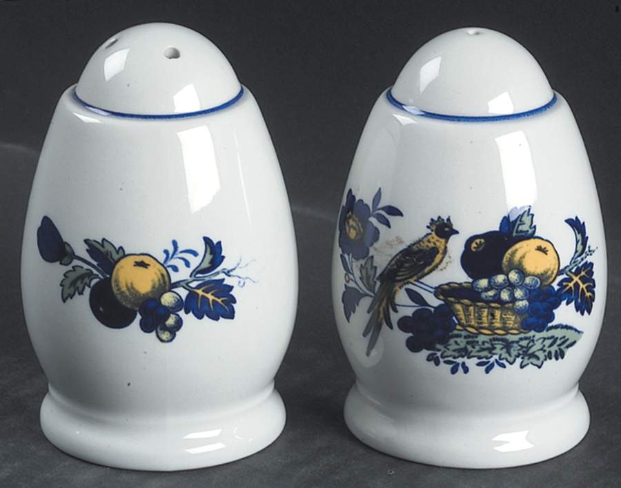 Blue Bird (Fine Stone) Salt & Pepper Set by Spode-1