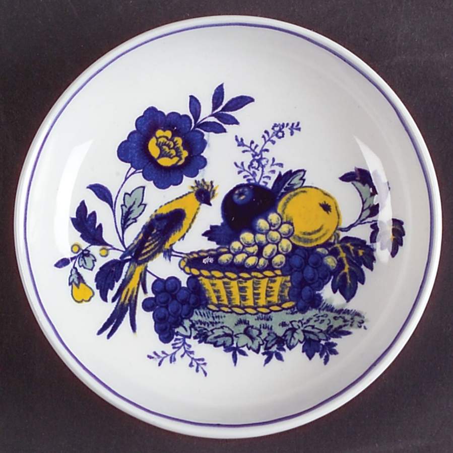 Blue Bird (Fine Stone) Butter Pat by Spode-1