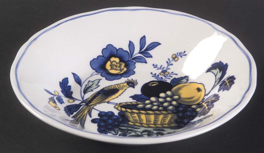Blue Bird (Fine Stone) Fruit/Dessert (Sauce) Bowl by Spode-1