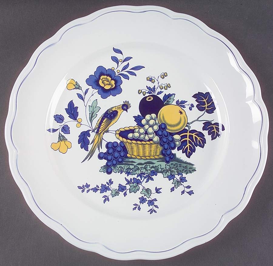 Blue Bird (Fine Stone) 13" Chop Plate (Round Platter) by Spode-1