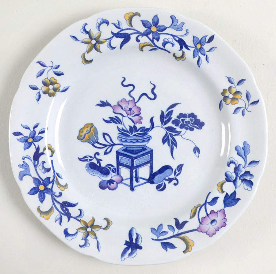 Blue Bowpot Multicolor Bread & Butter Plate by Spode-1