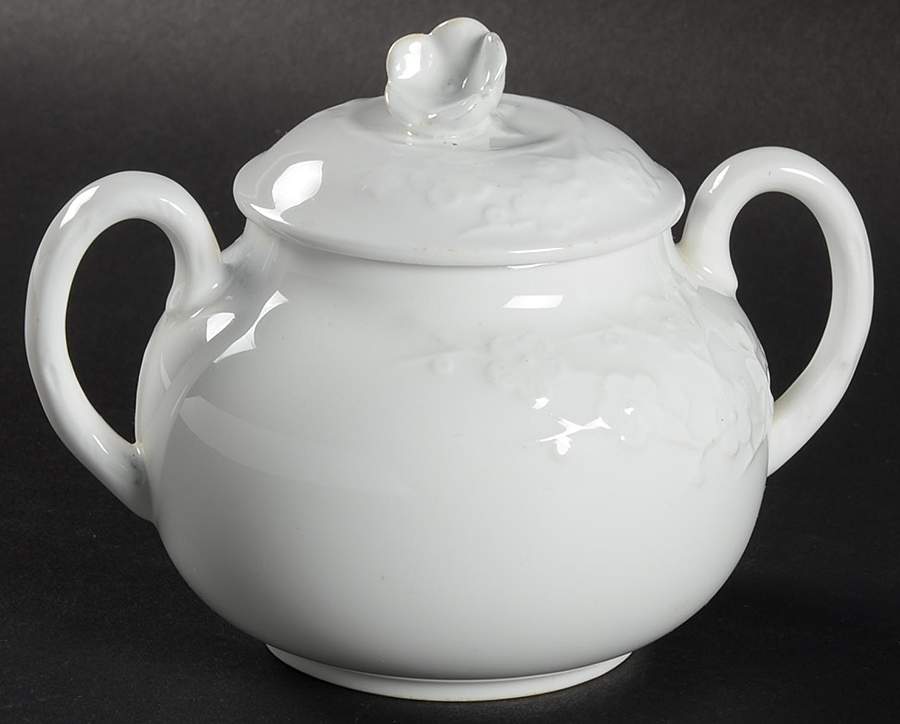 Blanche De Chine (All White) Sugar Bowl & Lid by Spode-1