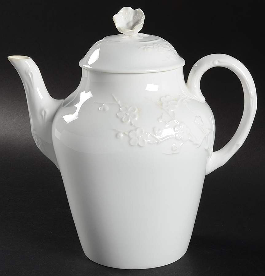 Blanche De Chine (All White) Coffee Pot & Lid by Spode-1