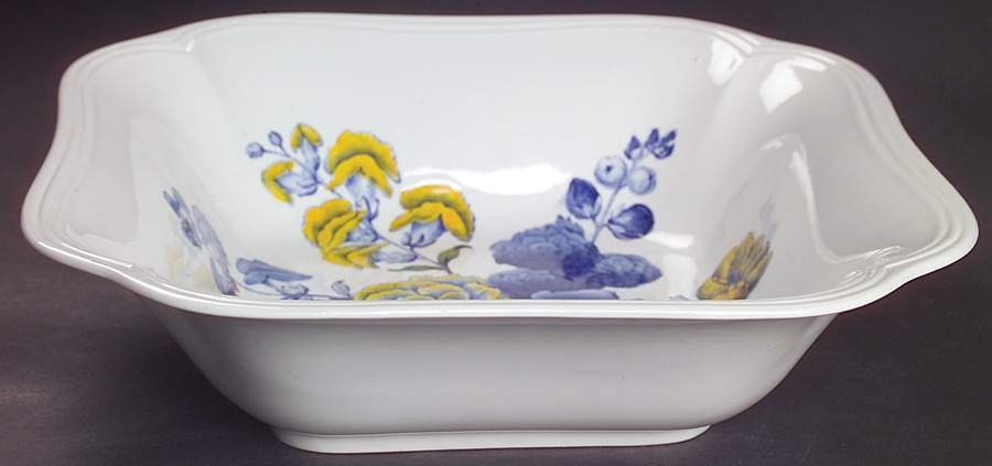 Blue Flowers 9" Square Vegetable Bowl by Spode-1