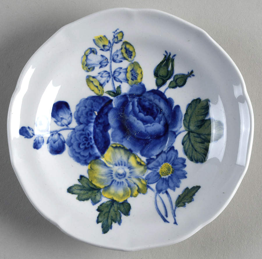 Blue Flowers Saucer for Demitasse Cup by Spode-1