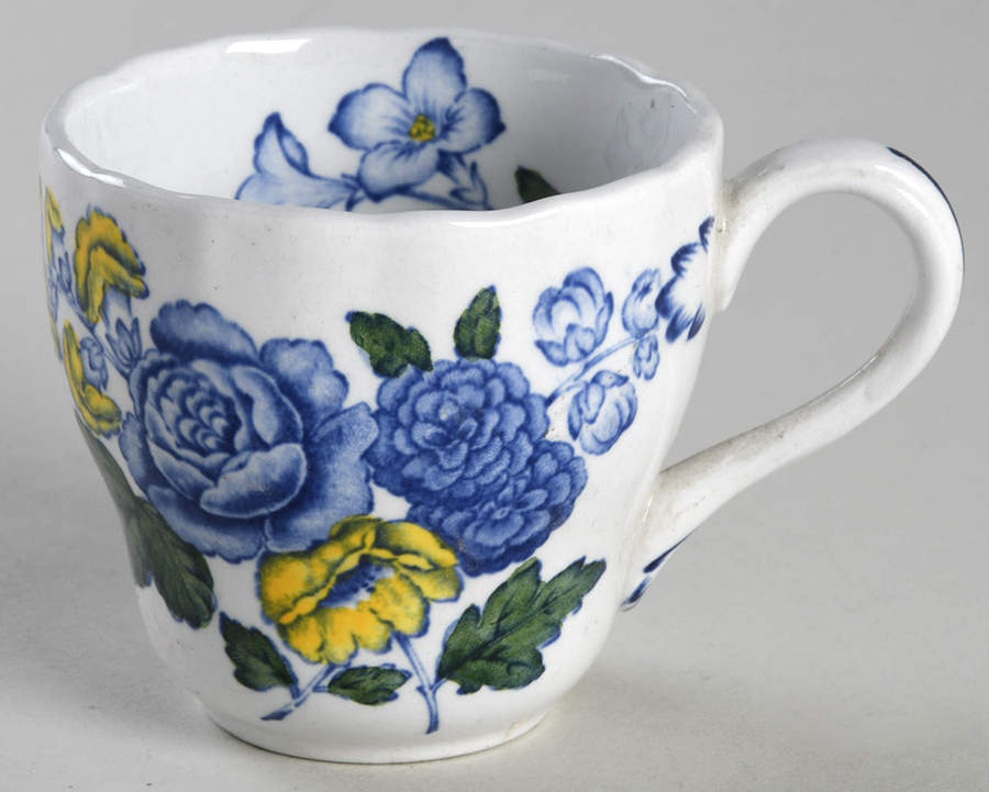 Blue Flowers Flat Demitasse Cup by Spode-1