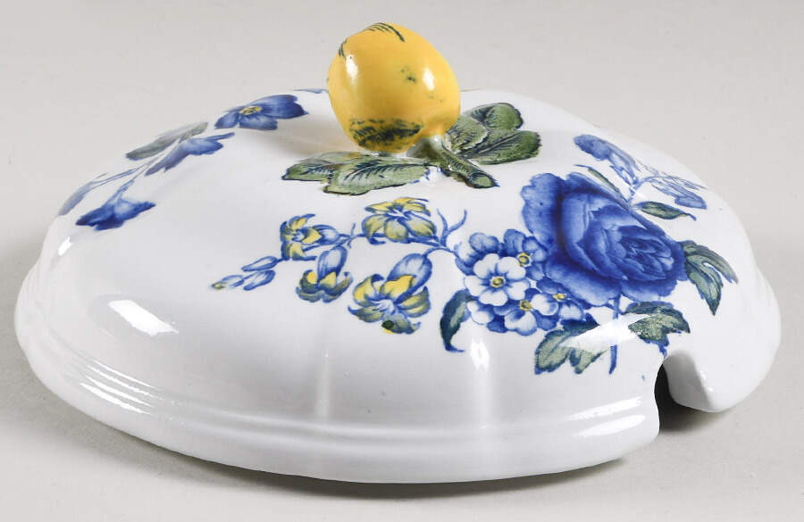 Blue Flowers Lid for Sauce Boat by Spode-1