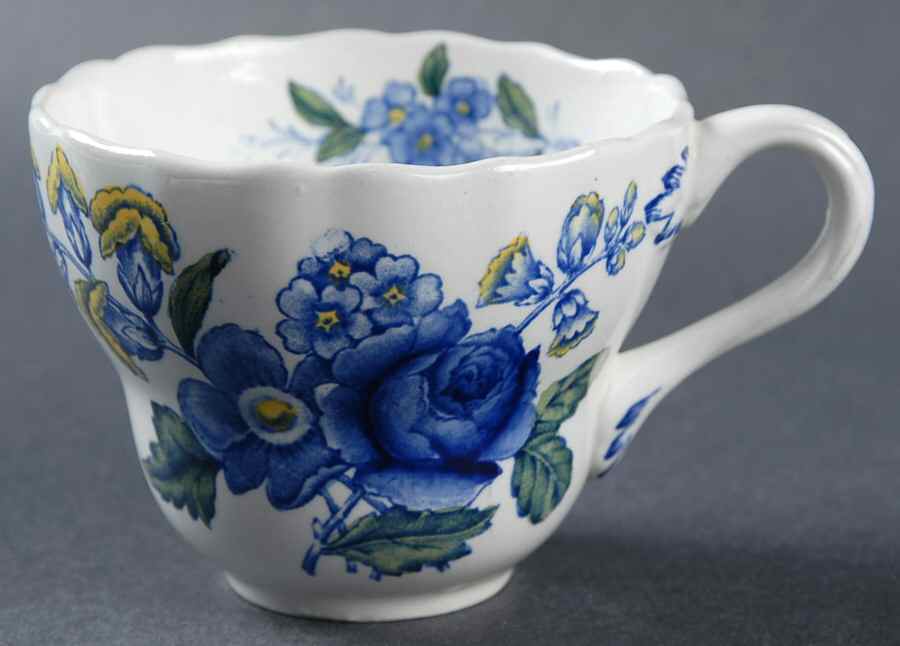 Blue Flowers Flat Cup by Spode-1