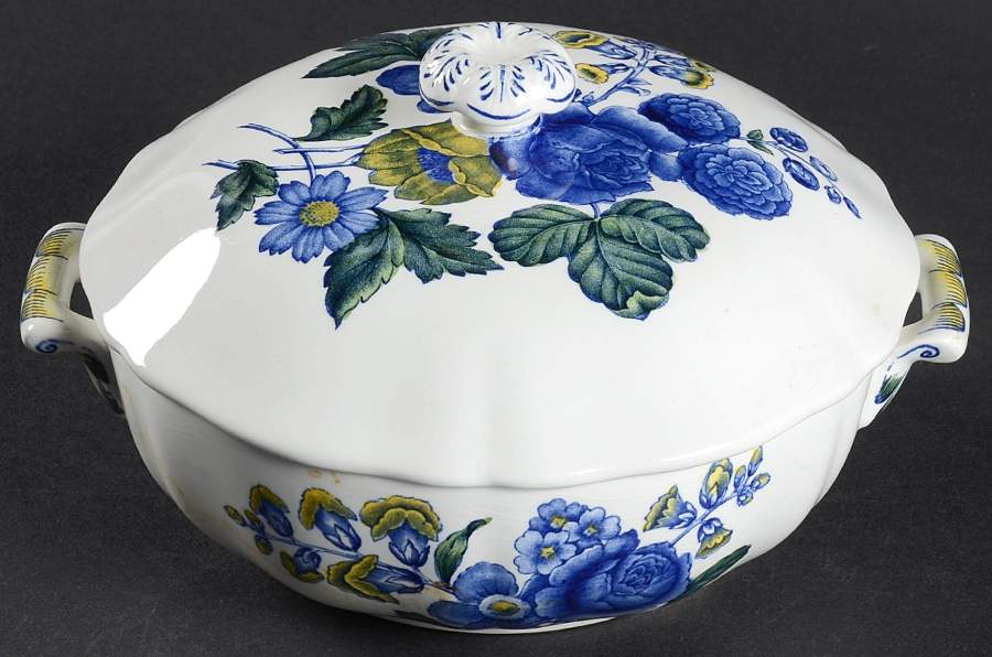 Blue Flowers Mini Round Covered Vegetable by Spode-1