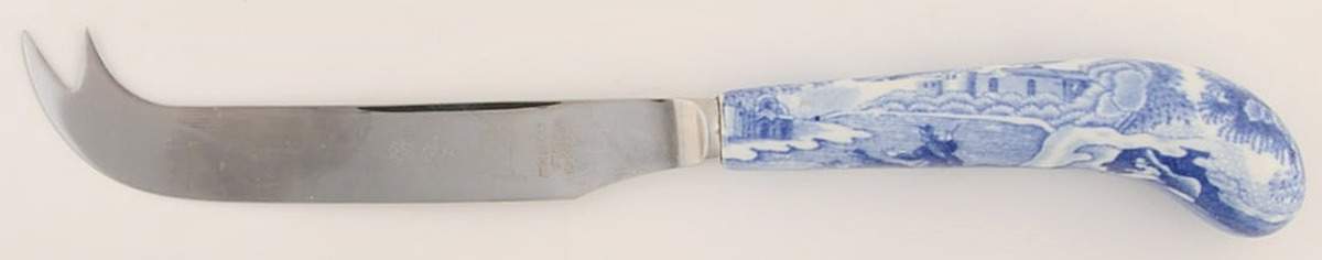 Blue Italian Cheese Knife with Stainless Blade by Spode-1